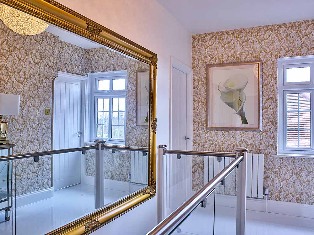 stairfurb design landing house home stairs wallpaper staircase decorate interior