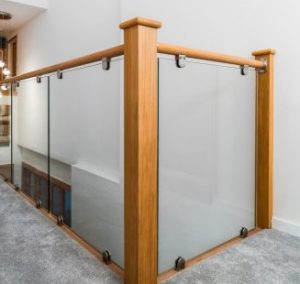 Oak Glass Landing Balustrade Kit Stairfurb